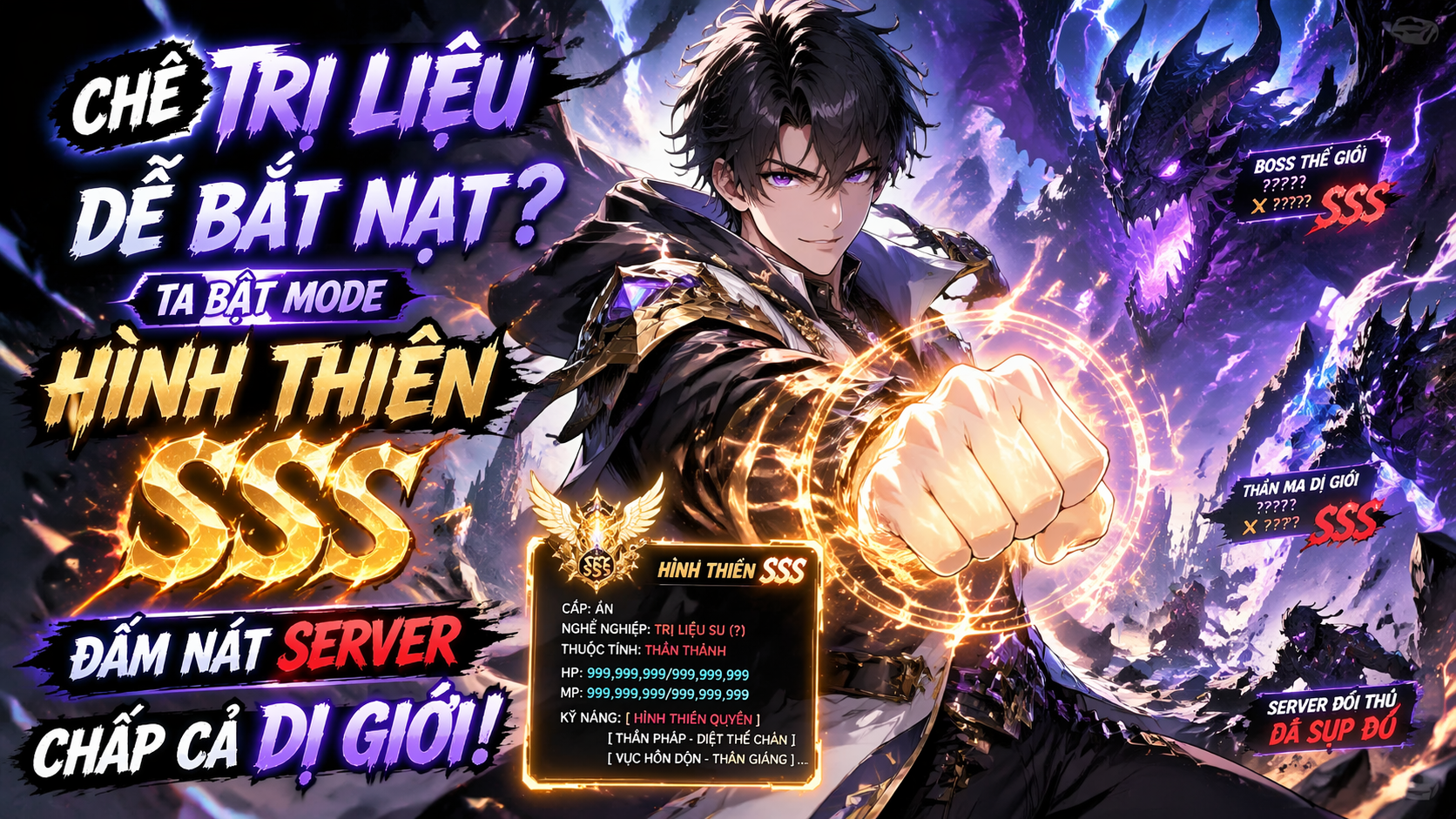 Chê Trị Liệu Dễ Bắt Nạt? Ta Bật Mode Hình Thiên SSS Đấm Nát Server Chấp Cả Dị Giới!!