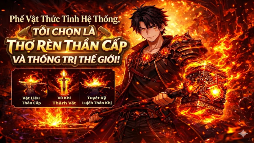 [FULL] Phế Vật Thức Tỉnh Hệ Thống, Tôi Chọn Là Thợ Rèn Thần Cấp Và Thống Trị Thế Giới!