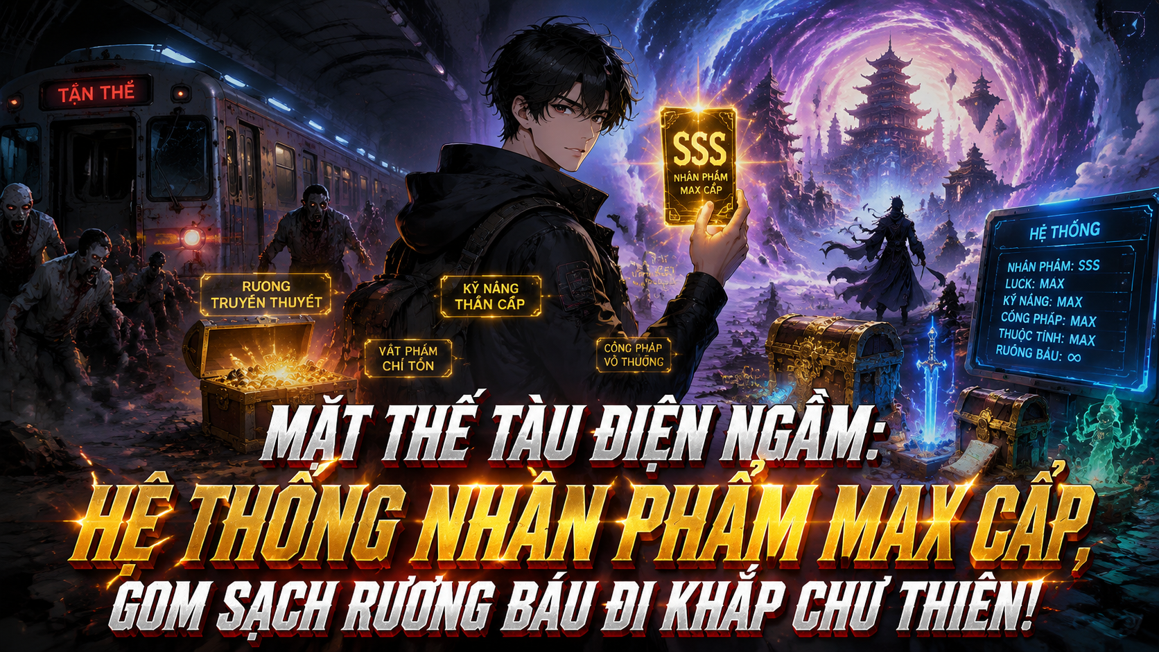 [TRỌN BỘ 1-1003] Mạt Thế Tàu Điện Ngầm: Hệ Thống Nhân Phẩm Max Cấp, Gom Sạch Rương Báu Đi Khắp Chư Thiên!