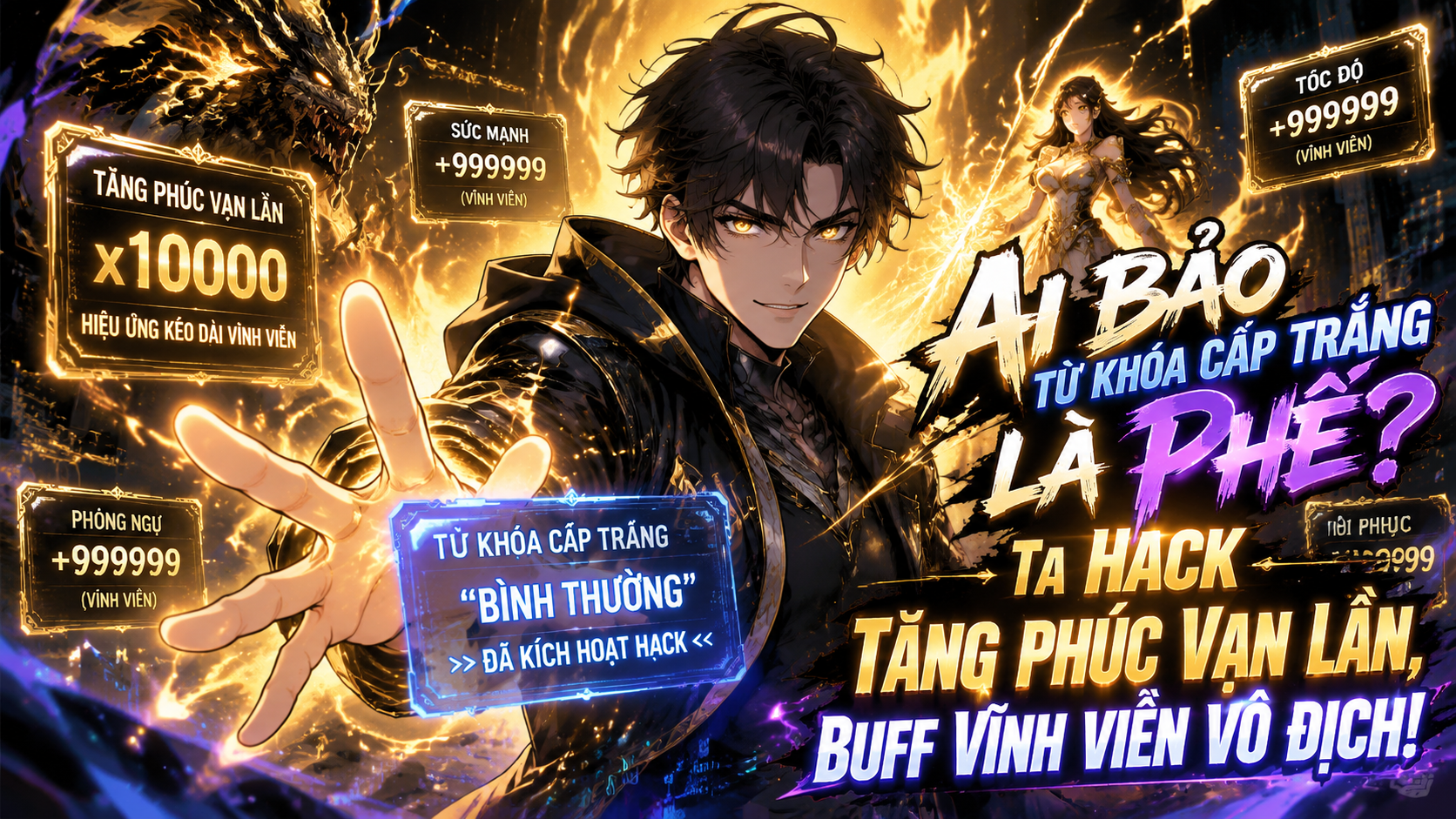 [TRỌN BỘ 1-333] Ai Bảo Từ Khóa Cấp Trắng Là Phế Ta Hack Tăng Phúc Vạn Lần, Buff Vĩnh Viễn Vô Địch!
