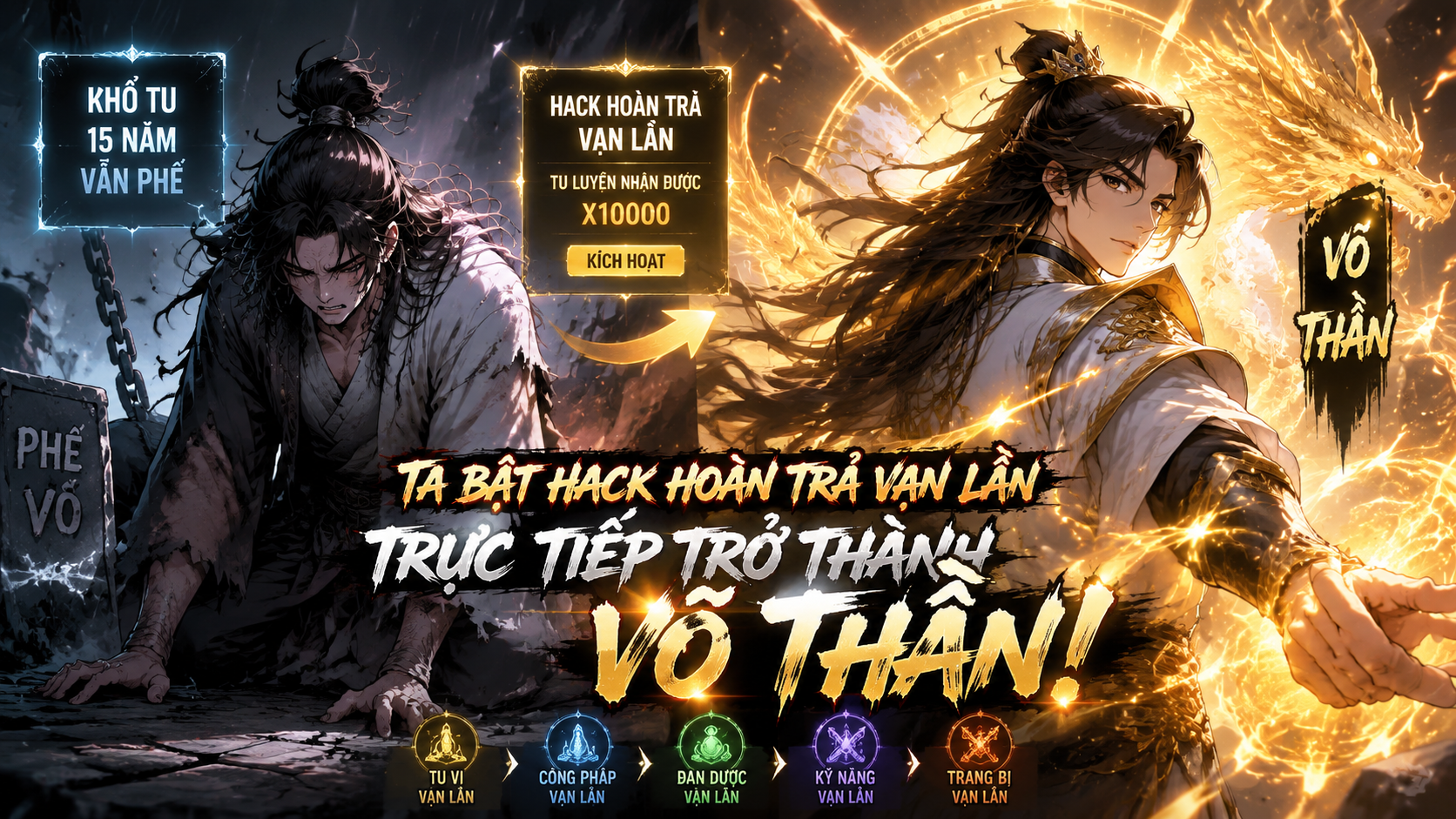 [TRỌN BỘ 1-473] Khổ Tu 15 Năm Vẫn Phế, Ta Bật Hack Hoàn Trả Vạn Lần Trực Tiếp Trở Thành Võ Thần!