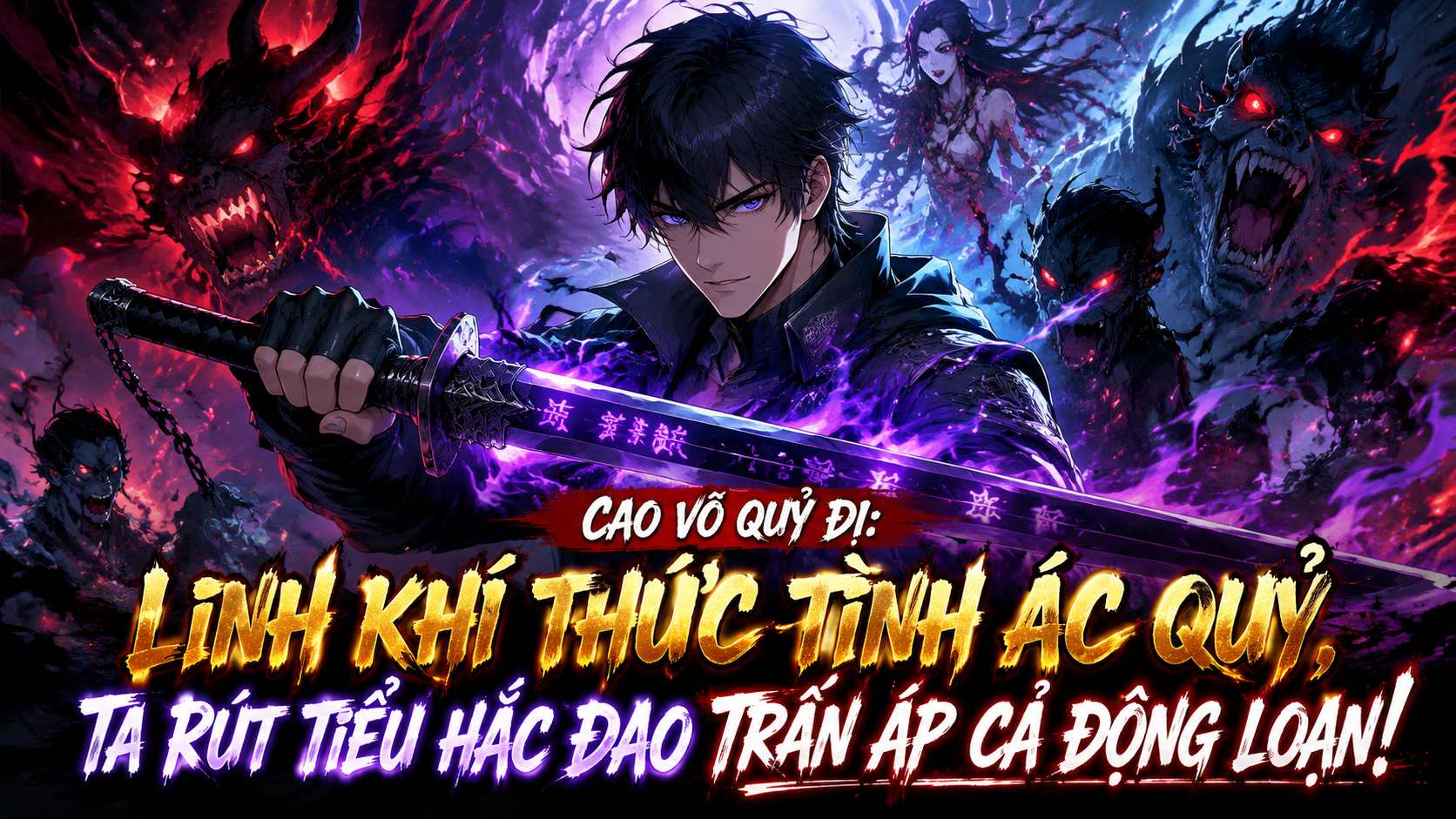 [FULL 1-900] Cao Võ Quỷ Dị Linh Khí Thức Tỉnh Ác Quỷ, Ta Rút Tiểu Hắc Đao Trấn Áp Cả Động Loạn!