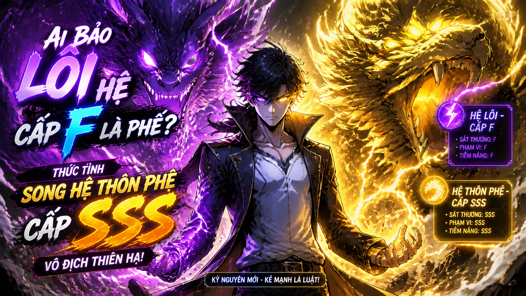 [TRỌN BỘ 1-780] Ai Bảo Lôi Hệ Cấp F Là Phế? Thức Tỉnh Song Hệ Thôn Phệ Cấp SSS Vô Địch Thiên Hạ!